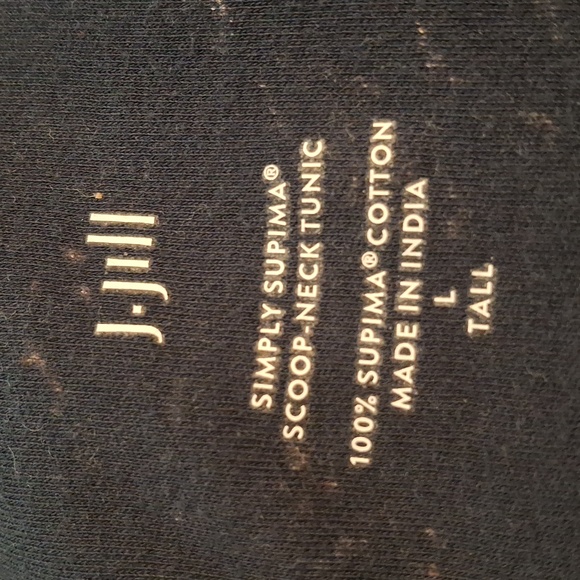 J. Jill Simply Supima Scoop-neck Longsleeve Paisley Tunic Top - Picture 8 of 9